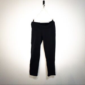 Athleta Black Crop Leggings Side Cutouts Women Size Small